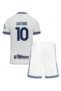 Inter Milan Lautaro Martinez #10 Babytruitje Uit tenue Kind 2024-25 Korte Mouw (+ Korte broeken)